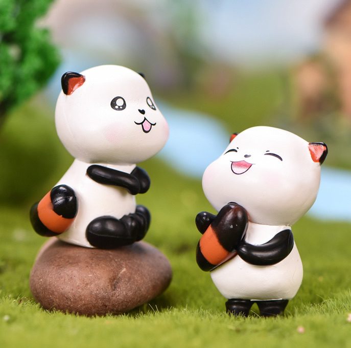 Miniture Fairy Garden Accessories Supplies Lovely Resin Cat Kids Toys Pot Bonsai Miniature Garden Terrariums Fairy Garden Animals Figurine Kits Items Decoration Cartoon Table Ornaments